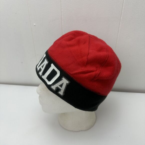 Columbia Beanie Hat Winter Cap Red Black Nebraska Canada Reversible Outdoors - Picture 9 of 16